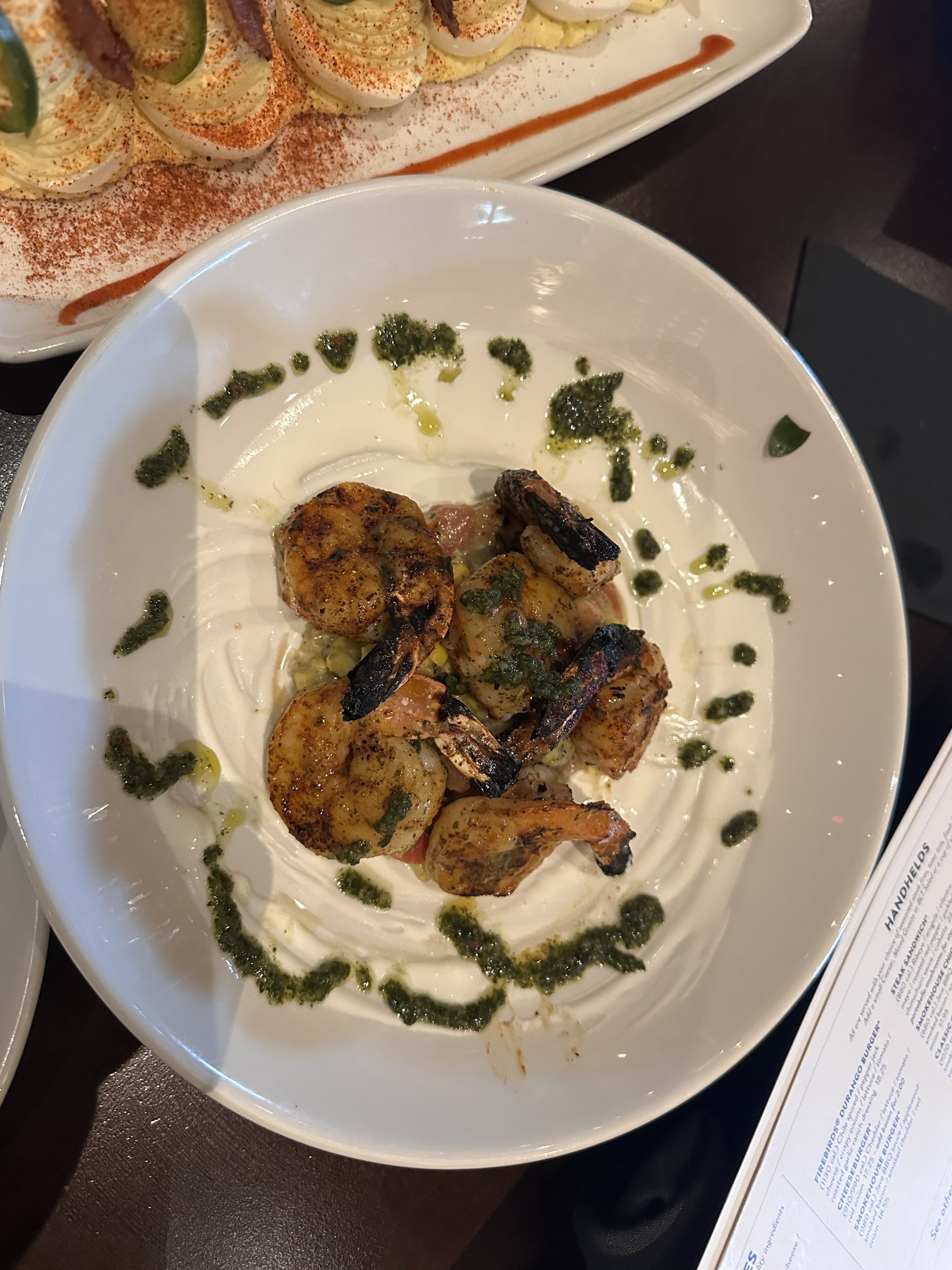chimichurri shrimp appetizer at Firebirds Gainesville