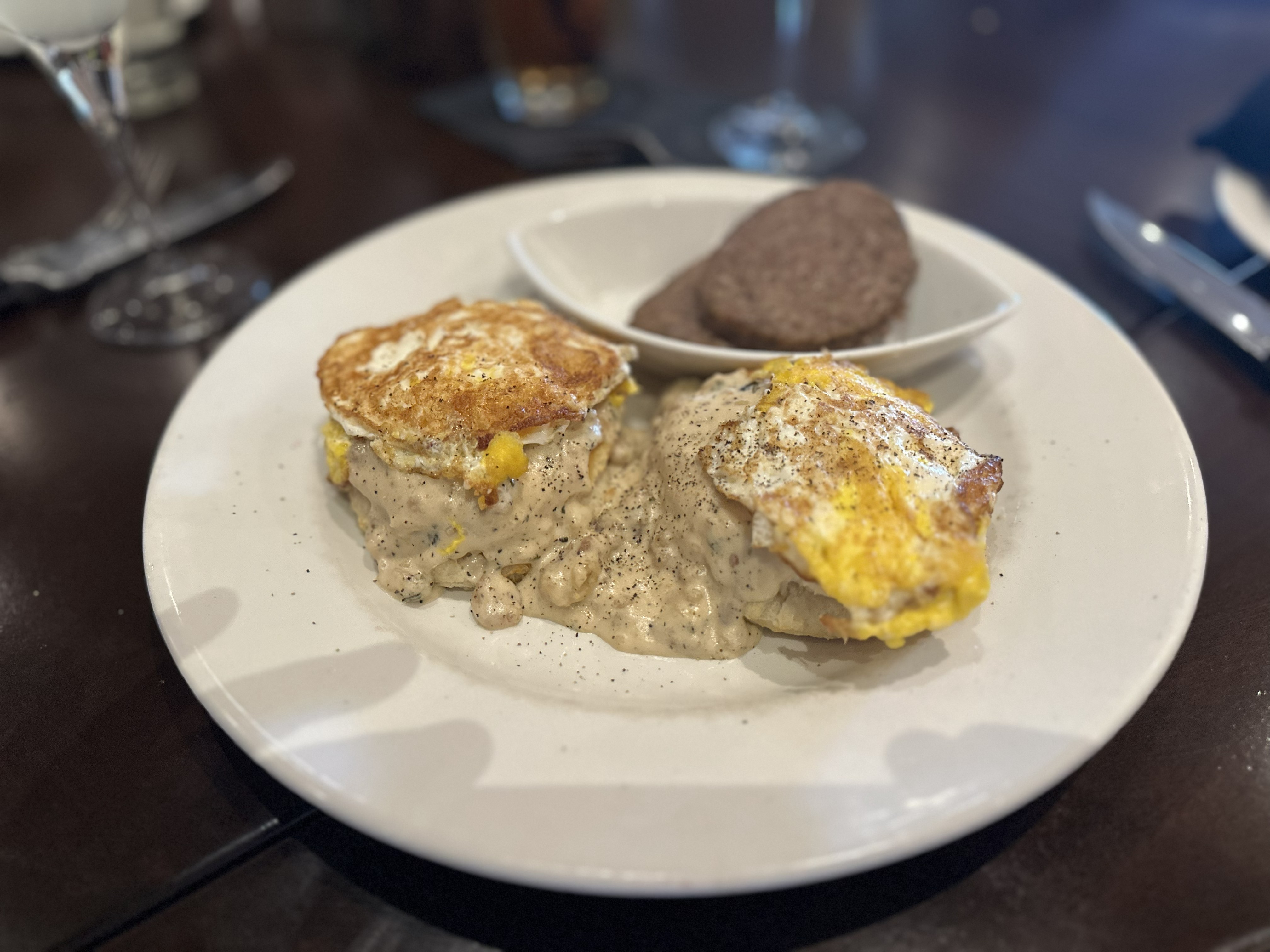 biscuits and gravy brunch dish