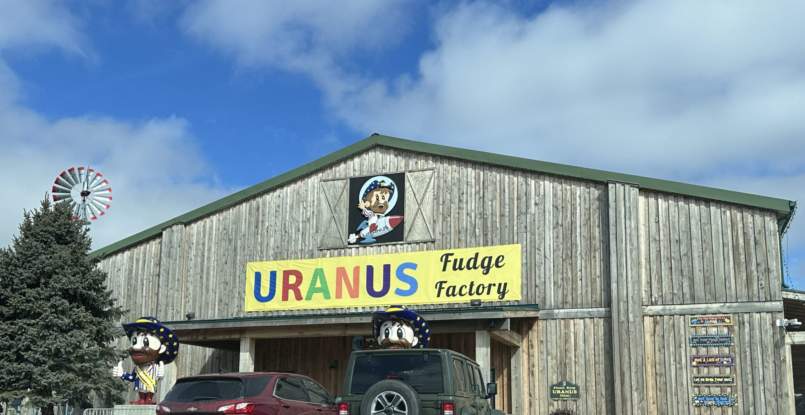 Uranus Indiana roadside attraction sign